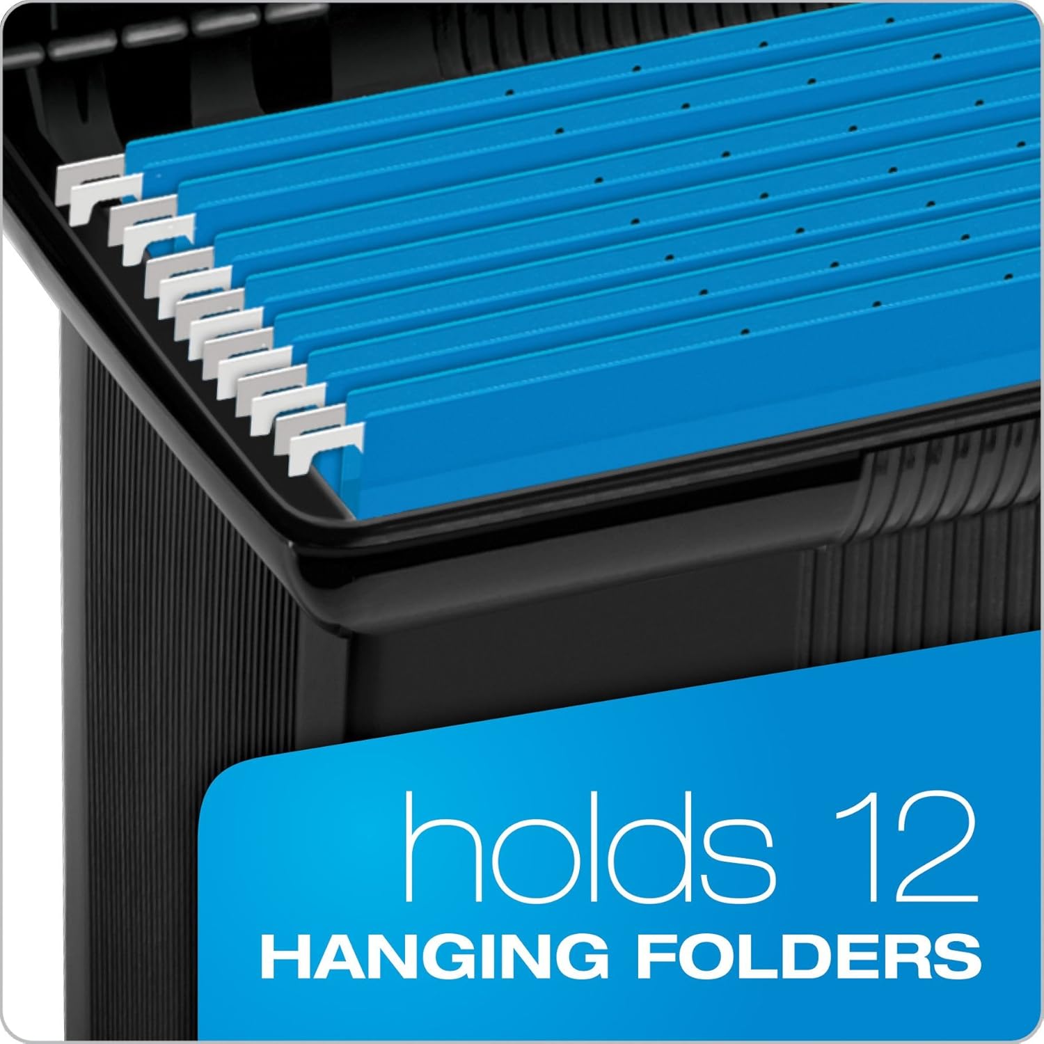 Pendaflex Portable File Box, Black, 11" H x 14" W x 6-1/2" D (41732) : Office Waste Bins : Office Products