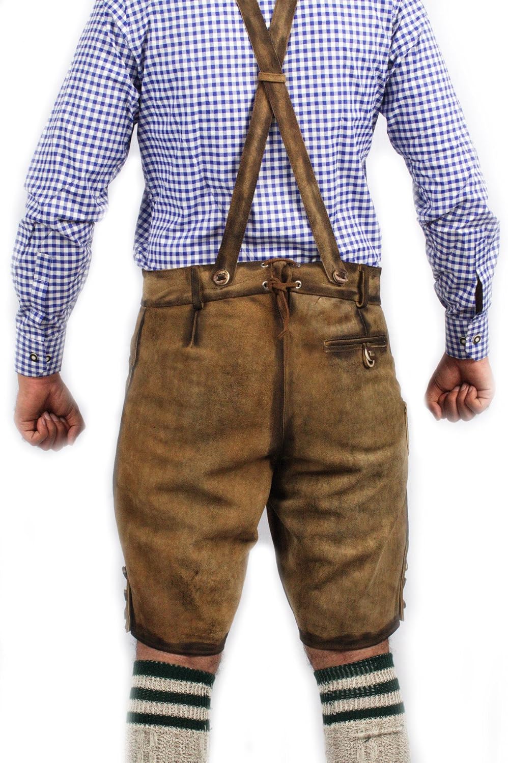 Oktoberfest Bavarian Herren Short Lederhosen for Men | Traditional Authentic German Outfit: Clothing