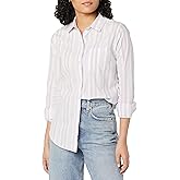 Amazon Essentials Women's Regular-Fit Long-Sleeve Button-Down Poplin Shirt