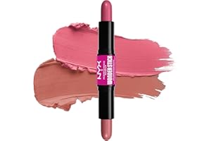 NYX PROFESSIONAL MAKEUP Wonder Stick Blush with Hydrating Hyaluronic Acid, Dual-Ended Cream Blush Stick - Light Peach & Baby Pink