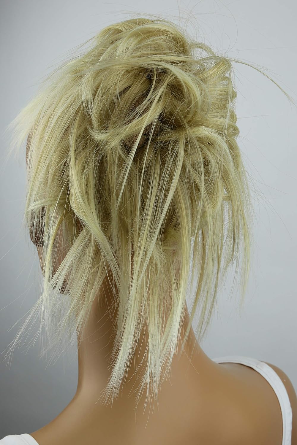 CAISHA XXL Jumbo Hairpiece Scrunchy Updo Bridal Hairstyle Messy Hair Tie Lightblond G4F, lightblond #24T613 G4F - Image 4