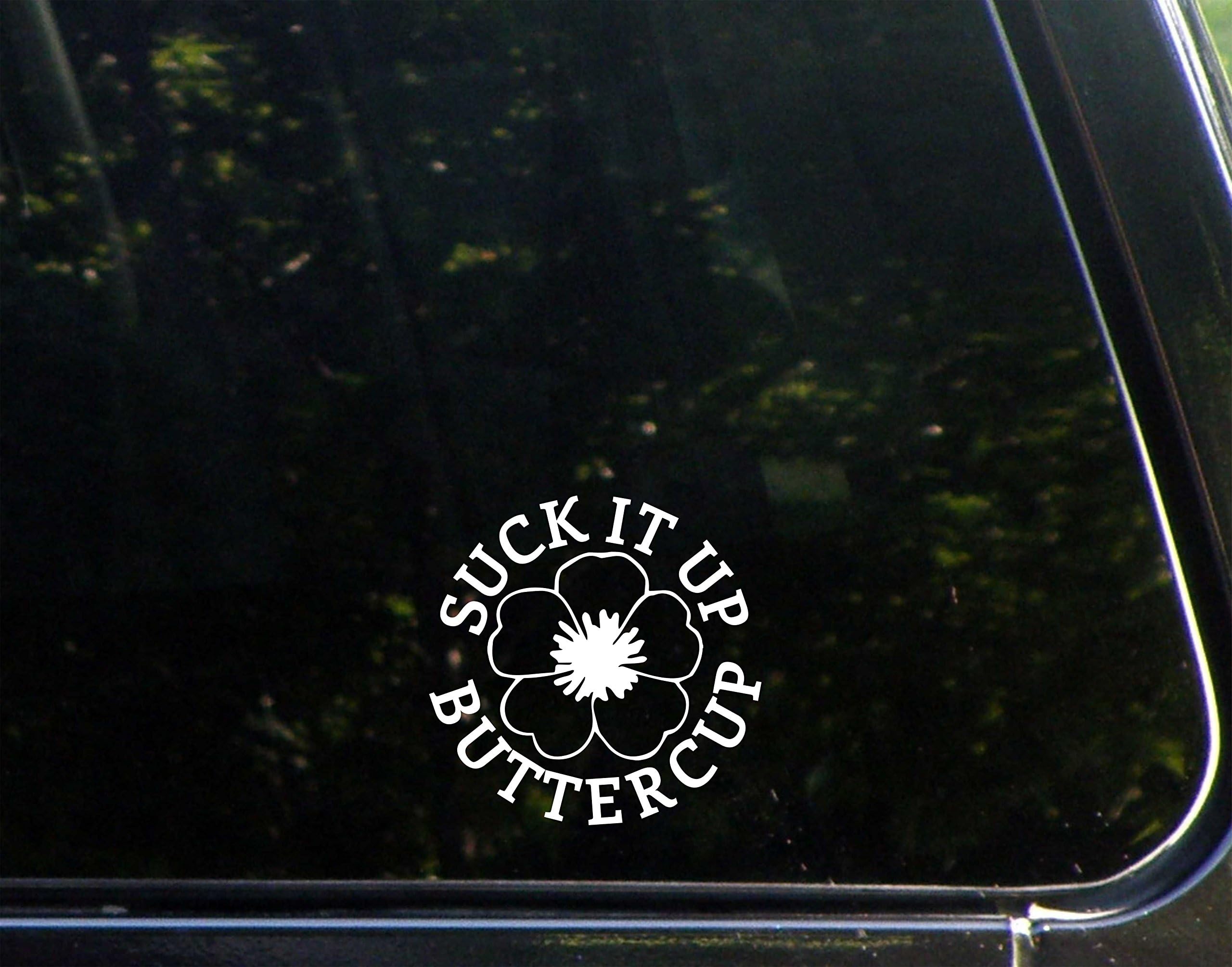 Sign DepotSuck It Up Buttercup - 4" x 3-3/4" - Vinyl Die Cut Decal/Bumper Sticker for Windows, Cars, Trucks, Laptops, Etc.