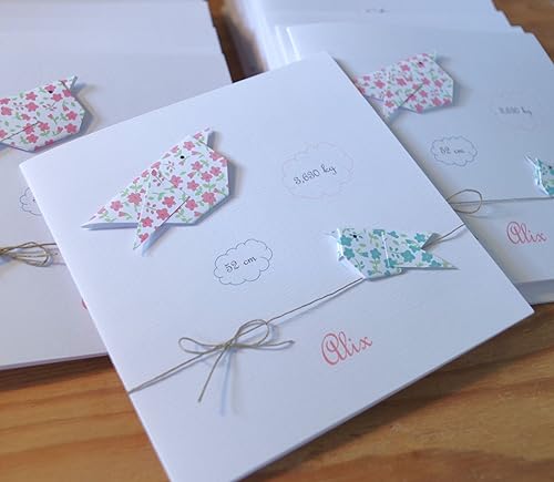 Faire Part De Naissance Baptême Pour Fille Carte Double
