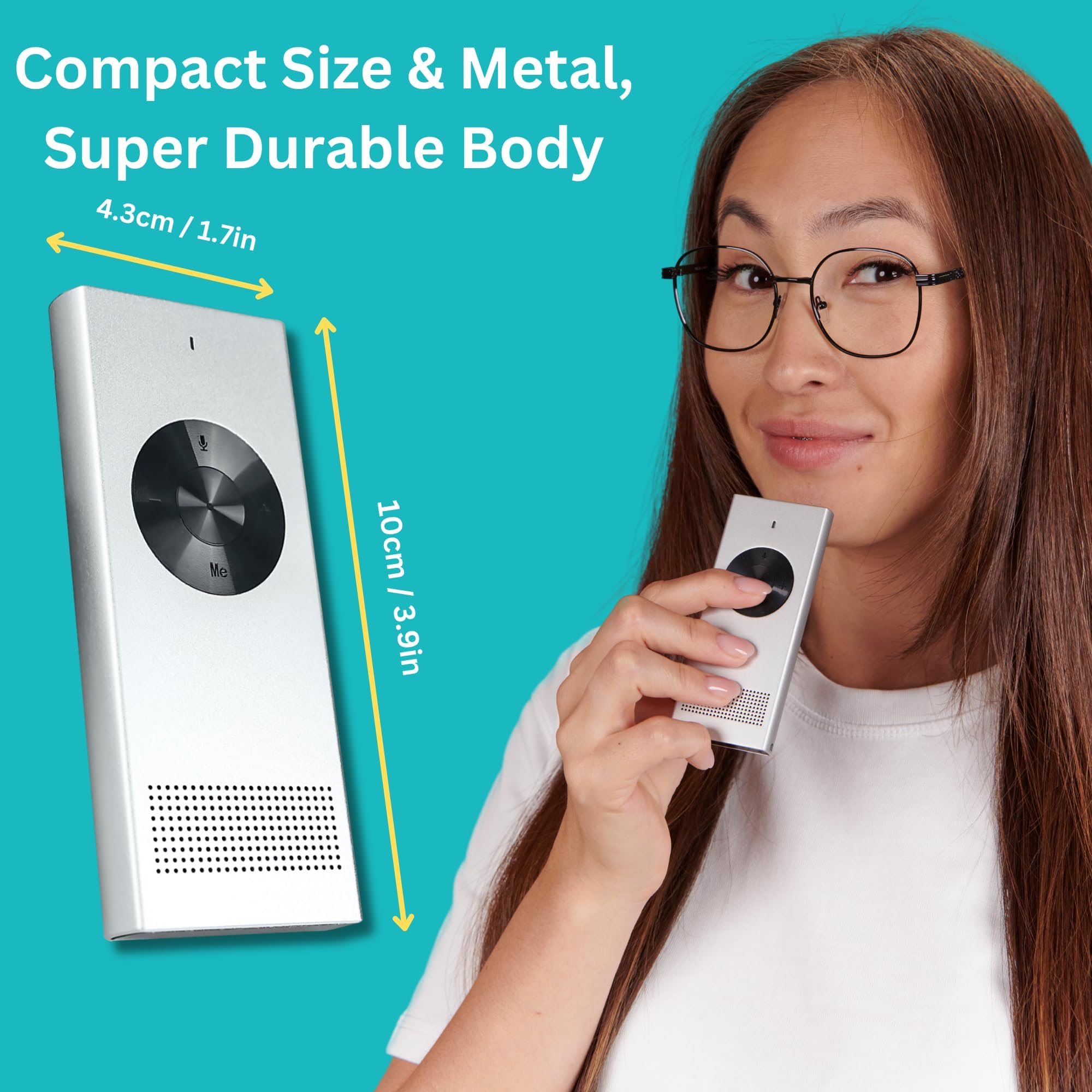 Enence PRO Language Translator Device, Real-Time Voice Translation, Instant Pocket AI Translator Device, Support 60+ Languages. Traductor for Business, Study Travel traductor de Ingles español