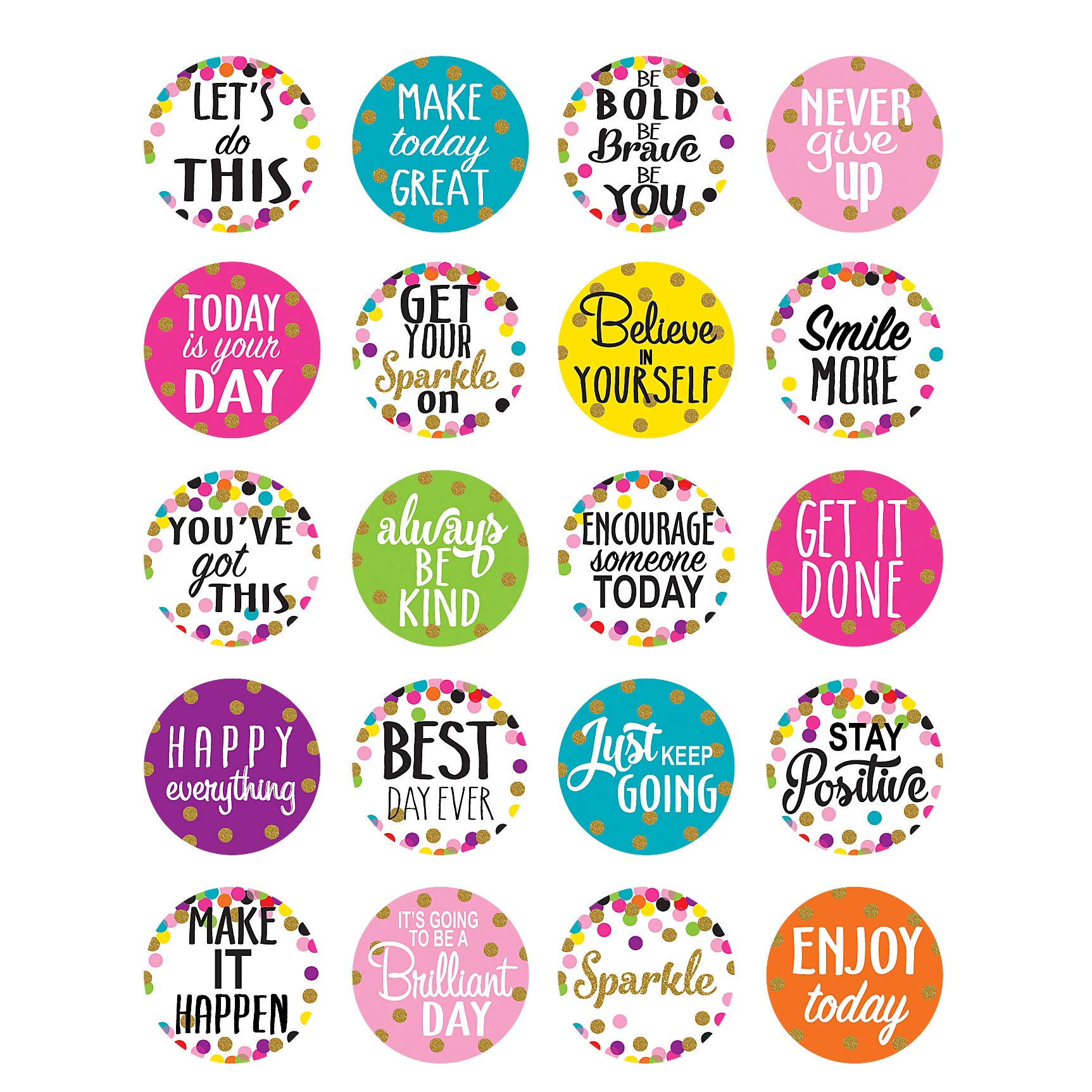 Confetti Words to Inspire Planner Stickers