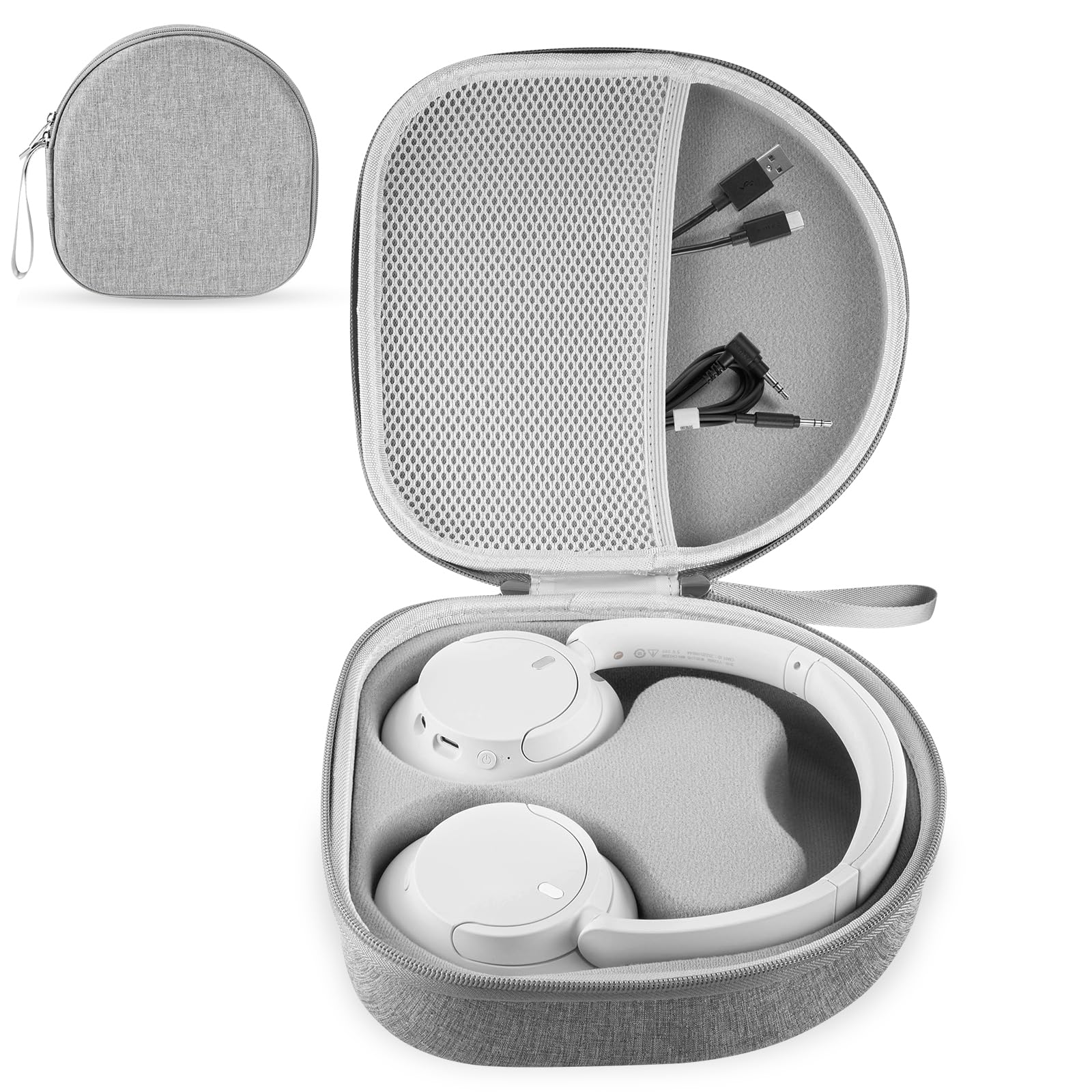 Case for Sony WH-CH720N WH-1000XM4 WH-CH700N and JBL 720BT 710BT Wireless Noise Cancelling Headphones, Travel Case Carrying Cover Bag with Removable Inner Support (Gray)