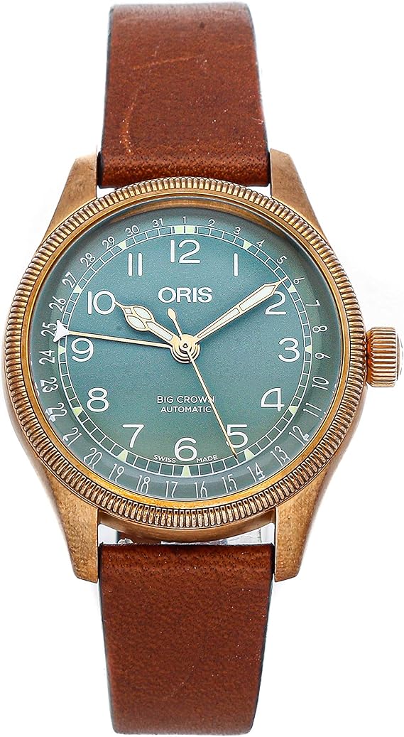 Amazon オリス ビッグクラウンブロンズポインターデイト 36mm メンズ 腕時計 自動巻き 革ベルト グリーン文字盤 緑 01 754 7749 3167 07 5 17 69gbr メンズ腕時計 腕時計 通販