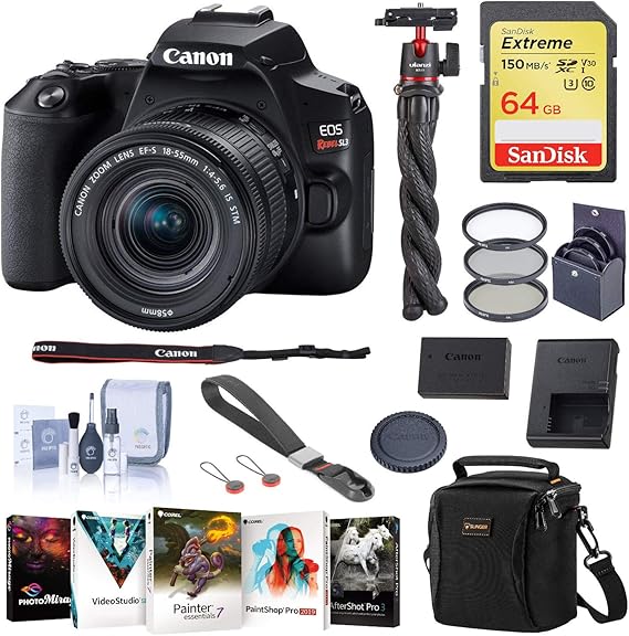 Canon EOS Rebel SL3 DSLR Camera with 1855mm Lens (Black