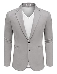 COOFANDY Men's Casual Knit Blazer Two Button