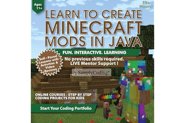 Coding for Kids: Learn to Code Minecraft Mods in Java - Video Game Design Coding - Computer Programming Courses, Ages 11-18, (PC, Mac Compatible)