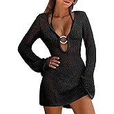ANRABESS Women Beach Crochet Cover Ups Summer Knit Swimwear Mesh Bathing Suit Hollow Out Dress 2026 Vacation Swimsuit