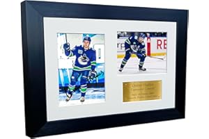 Kitbags & Lockers 12x8 A4 Quinn Hughes Vancouver Canucks NHL Autographed Signed Signature Photo Photograph Picture Frame Ice 