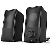 kstime Computer Speakers with Bluetooth 5.4, 14W Bass Reflex Stereo PC Speakers with 15° Tilted Design, USB Powered & AUX Inputs, Built-in Mic & Headphone Jack for Desktop, Laptop, and Phones