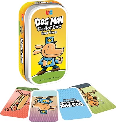 University Games Dog Man The Hot Dog Card Game 2-4 Players Yellow