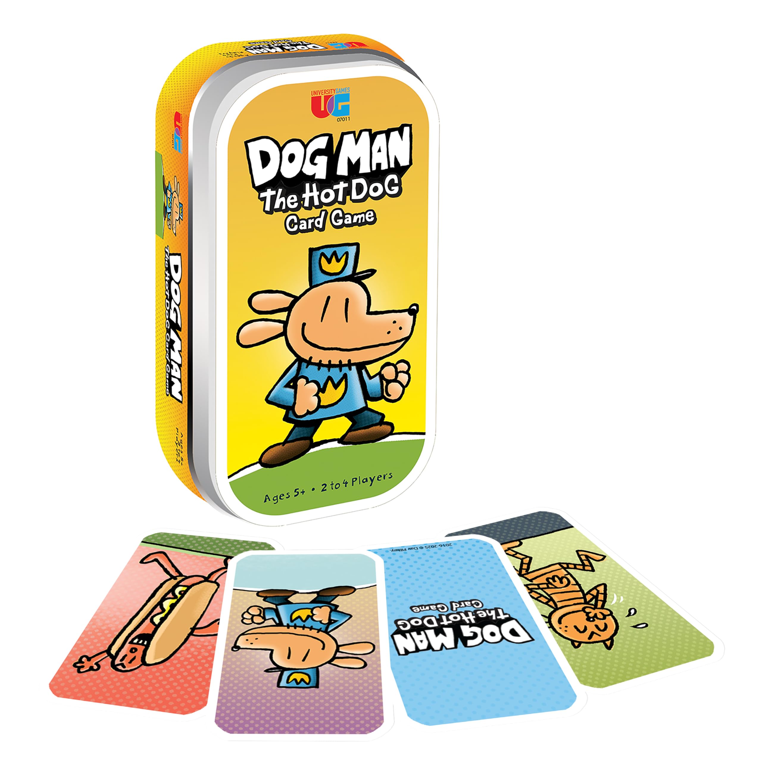 University Games Dog Man The Hot Dog Card Game | 2-4 Players, Yellow, One Size,07011