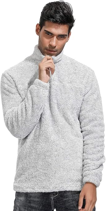 sherpa pullover gray