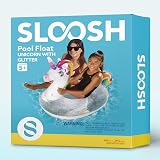JOYIN Unicorn Pool Float with Glitter 152.4 x 75 x 85 cm Kids Swim Toy view 7