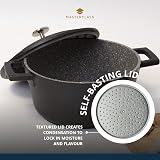 MasterClass Casserole Dish with Lid 5L 28 cm Induction Oven Safe Black view 6