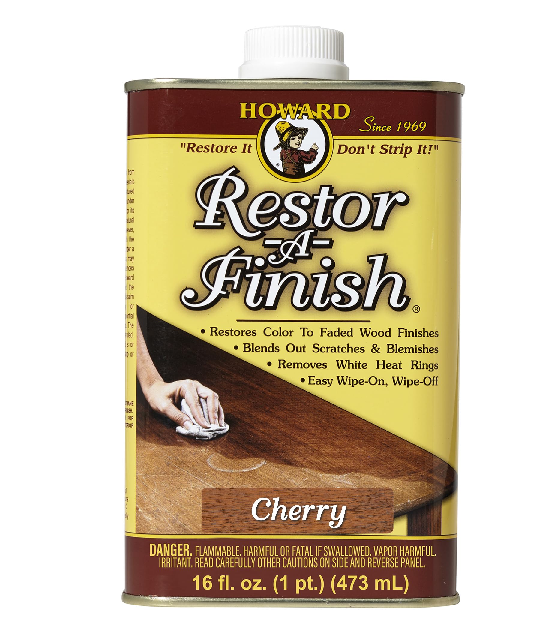 Howard Restor-A-Finish Cherry RF9016 Restore The Original Finish Remove Heat and Stain Marks on Wooden Furniture 473ml โ image 1