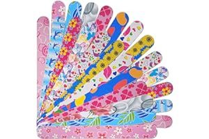HOMEYERA Nail Files (24 Pack), Colorful Emery Board Nail File for Natural Nails Double Sided 180 Grit Professional Fingernails Emory Boards Buffer Manicure Tool Nail Shaping Buffing Smoothing Filers Flowery