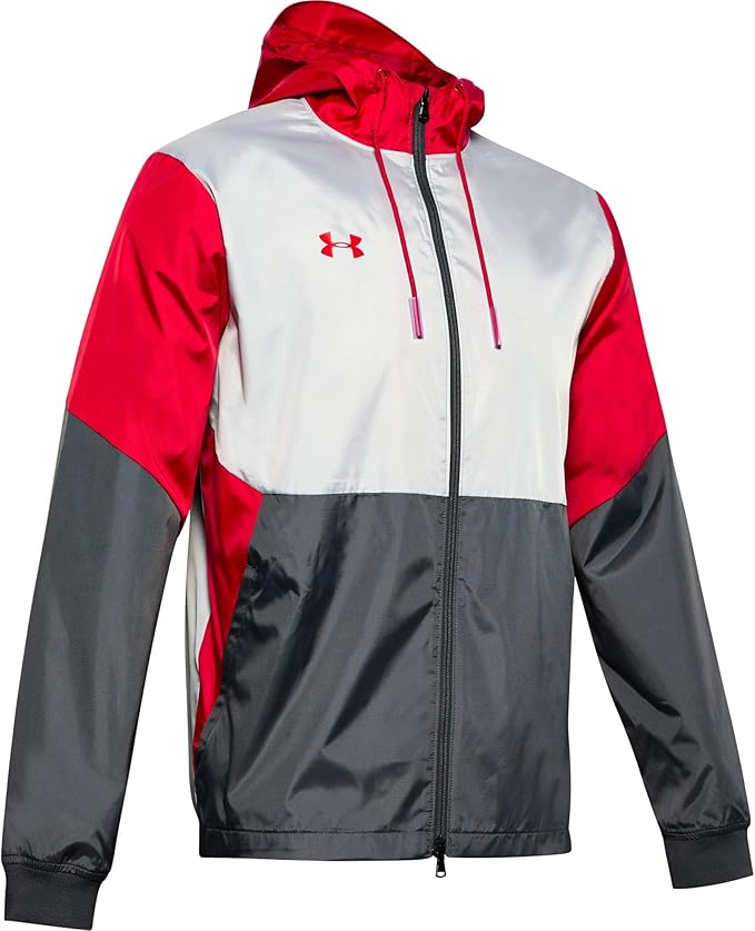Under Armour Men's UA Team Legacy Windbreaker Jacket (Medium, Red) at