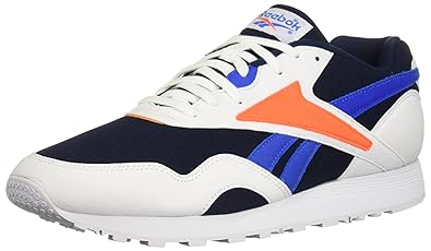 reebok navy and orange rapide mu trainers