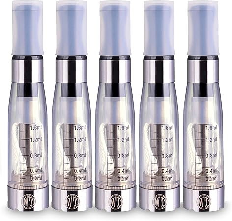 Amazon 電子タバコ アトマイザー Ego 水たば リキッドフレーバー 5本セット 1 6ml 禁煙 リキッド無し ニコチン無し 透明なデザイン クリア Clear Wolfteeth Wolfteeth アトマイザー