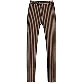 MOGU Men’s Striped Slim Fit Dress Pants – Lightweight Flat Front Pinstripe Suit Trousers, Business Casual Slacks