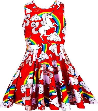 rainbow dress girl amazon