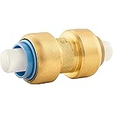 Jones Stephens C77411LF 3/4" Polybutylene x 3/4" PlumBite Push On Transition Coupling, Bag of 1
