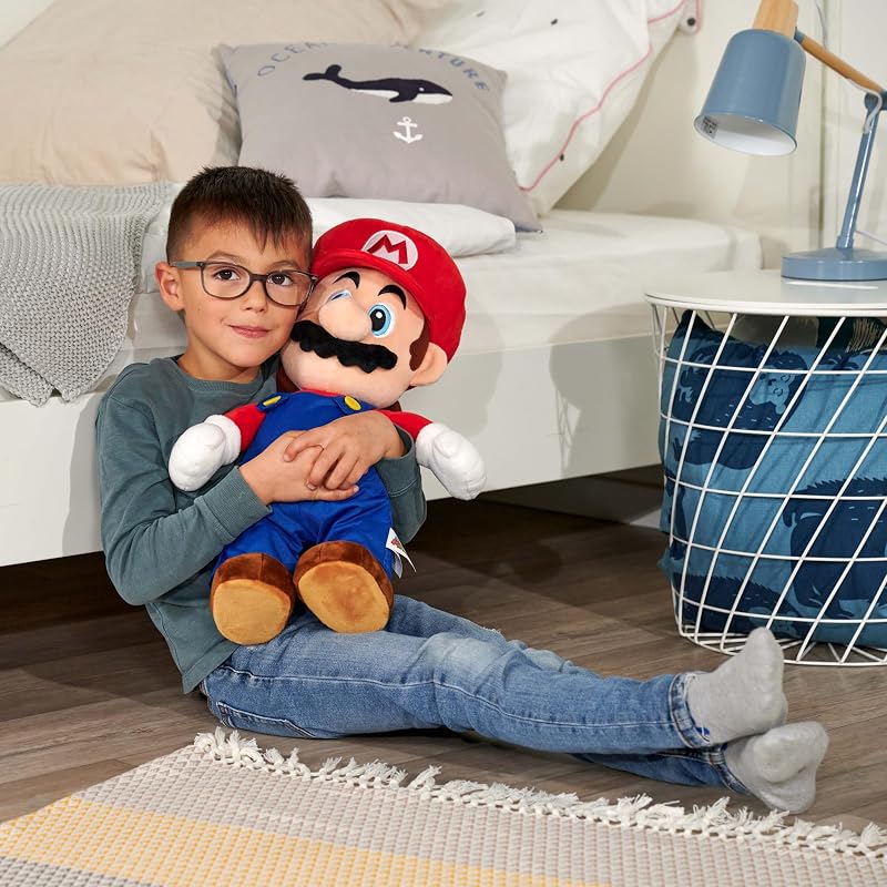 NICOTOY Simba- Super Mario Plüschfigur 50cm Peluche 50 cm, 109231013 Multicolore