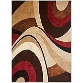 Home Dynamix Tribeca Slade Modern Area Rug, Abstract Brown/Red 7'10"x10'6"