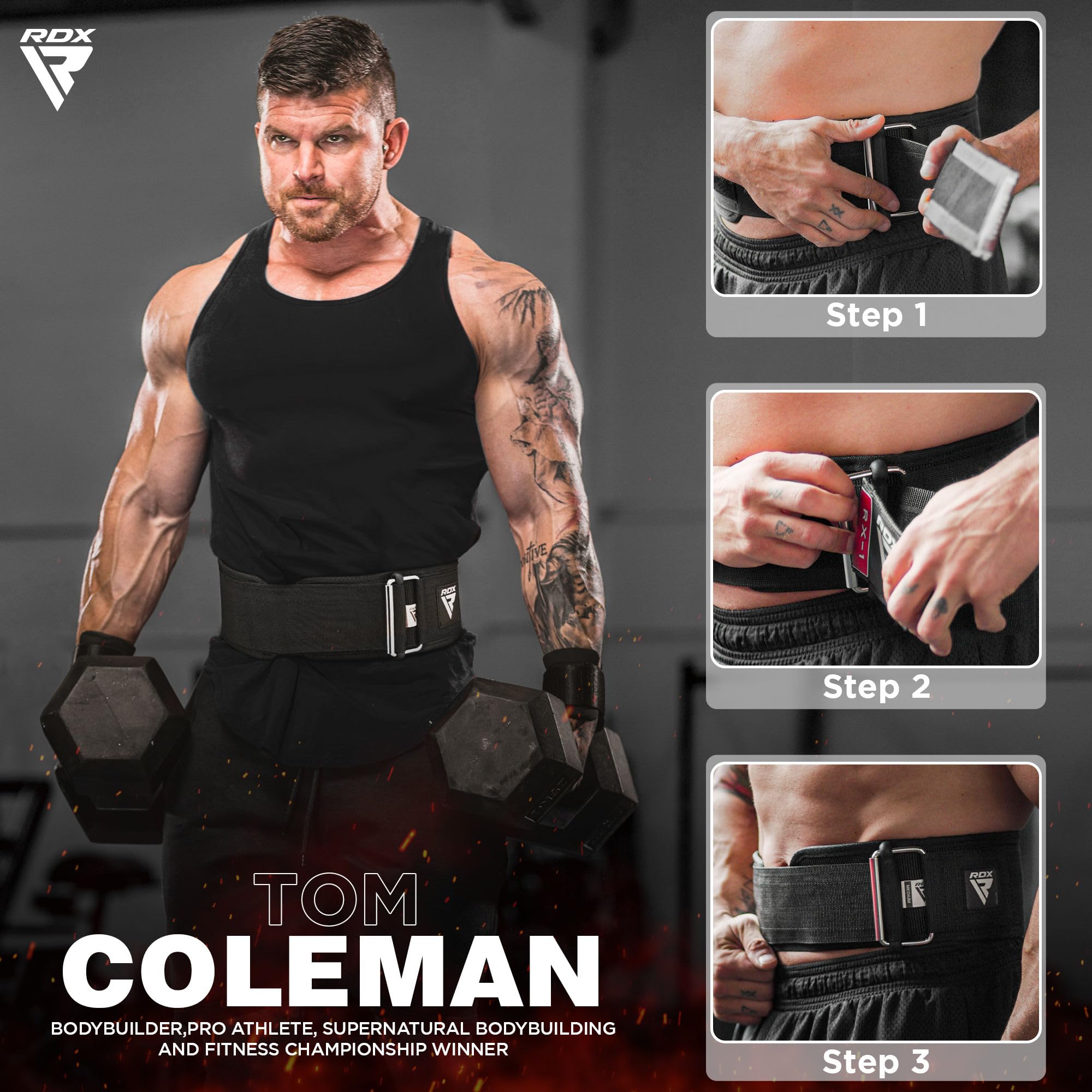 RDX Weight Lifting Belt - AUTO LOCK 4” Premium Adjustable Gym for...