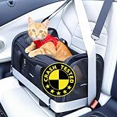 PawsInCar Crash-Tested Expandable Cat Carrier for Crash Protection | 2-in-1 Crash-Tested Small Dog Car Seat &amp; Portable Pet Carrier | CPS Certified for Crash Protection &amp; Safe Pet Travel