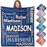 Corissy Ships Next Day, Personalized Blankets and Throws Custom Blanket with Name Customized Flannel Blanket for Kids Christmas Blanket Gifts for Teen Girls Boys