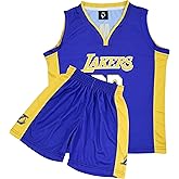 Youth Basketball Jerseys for Boys Girls Gradient Basketball Jersey Shorts for 2-14 Years Kids Training Uniform Sets
