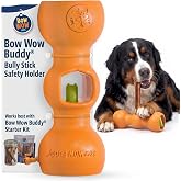 Bow Wow Labs Buddy&reg; SafeFit&trade; Bully Stick Holder for Dogs, Large (51-75 Lbs) | Anti Choking Device, Dog Treats Holder for SafeFit Bully Sticks &amp; Collagen Sticks, Safety Device, Puppy &amp; Dog Must Haves