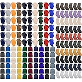 Hillban Winter Beanie Hat Gloves Set with Warm Socks Bulk, Homeless Knitted Beanie Cap Thick Thermal Winter Gloves Socks Pack