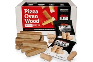 Poco Bero Pizza Oven Wood– 1260 Cubic Inches of Pizza Oven Wood – 5.5 Inch Kiln-Dried Wood – Compatible with Ooni Pizza Ovens – (19-22 LBS) – Sustainably Sourced Firewood for Cooking! (Italian Blend)