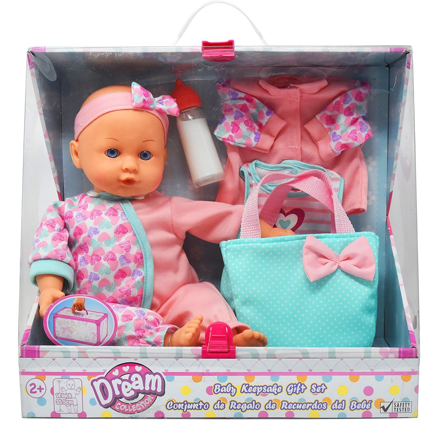 14" Baby Doll Travel Carry Case Set, Adorable Doll comes Dressed in Clothes, 642896285354 eBay