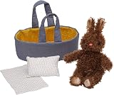 Manhattan Toy Moppettes Beau Bunny Plush Nurturing Playset Fabric Bassinet view 4