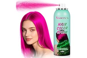 ASOCREW Pink Temporary Hair Color Spray for Women and Kids,One-Time Use Hair Spray, Washable Disposable Natural Color Hair Spray Dye for Party, Halloween, Cosplay (Pink)