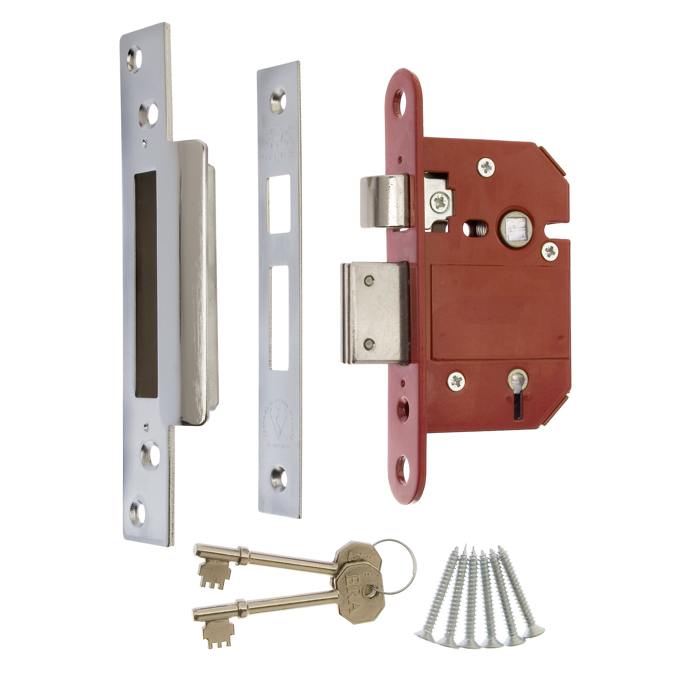 ERA 362-61 3-inch 76mm 5-Lever Maximum Security BS Mortice Sashlock with Chrome Effect