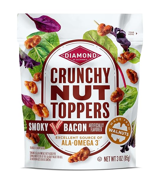 DIAMOND OF CALIFORNIA CRUNCHY NUT TOPPERS, SMOKY BACON,...