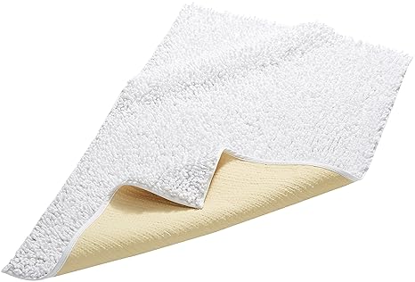Pinzon by Amazon Badteppich, edles Schlingen-Design, baumwolle, weiß, 53 x 86 cm