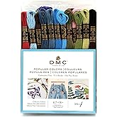 DMC 117F25-PC36 Embroidery Popular Colors Floss Pack, Colors may vary, 8.7-Yard, 36/Pack