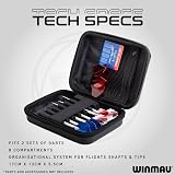 Winmau Armor G2 Darts Wallet Black Case Holds Two Fully Assembled Darts view 5