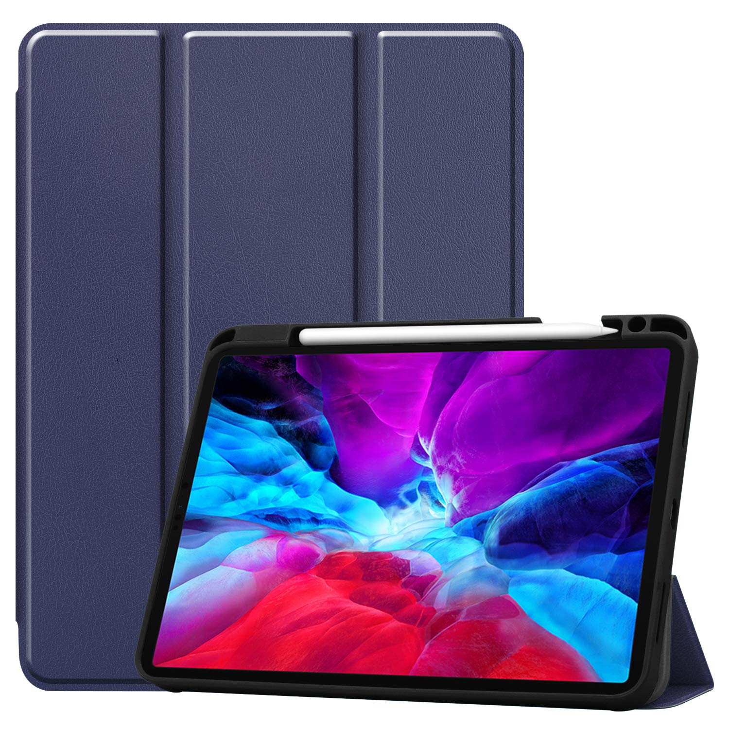 Lobwerk Case for Apple iPad Pro 12.9 Inch 2020 Case Protective Case with Stand Function Blue