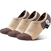 BRISIRA Bamboo Viscose Compression No Show Socks Men Athletic Running Extra Cushion Moisture Wicking No Blister Sport Low Cut