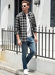 SANGTREE Boys Flannel Shirt Long Sleeve Button Down